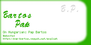 bartos pap business card